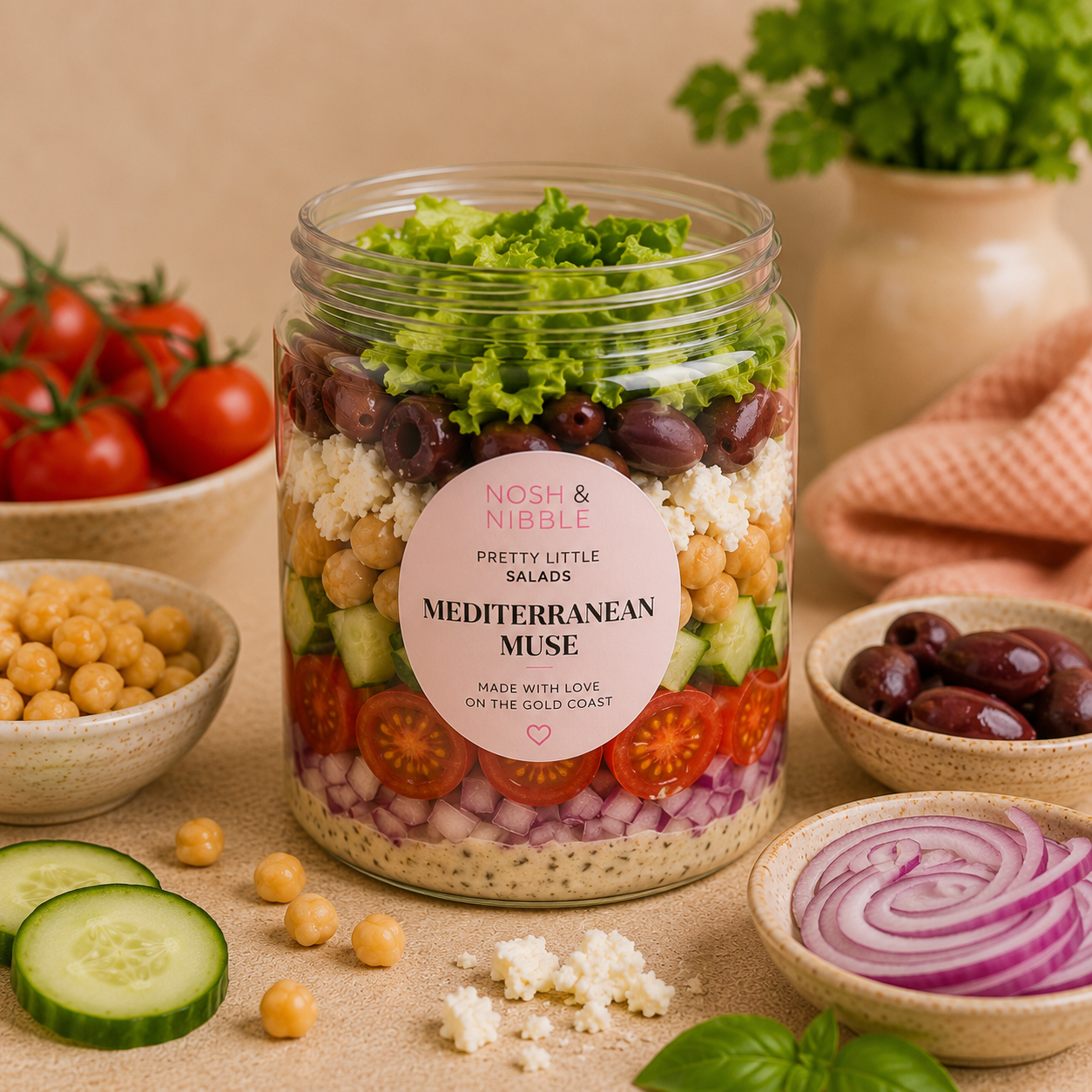 Mediterranean Muse Salad Jar