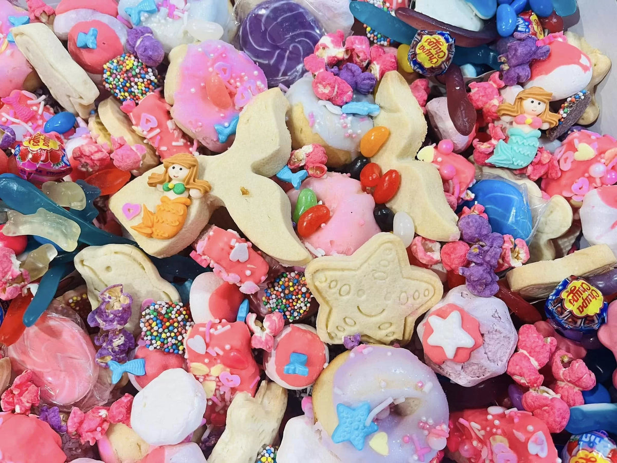 Kids themed grazing board – Pink Mermaid/Beach