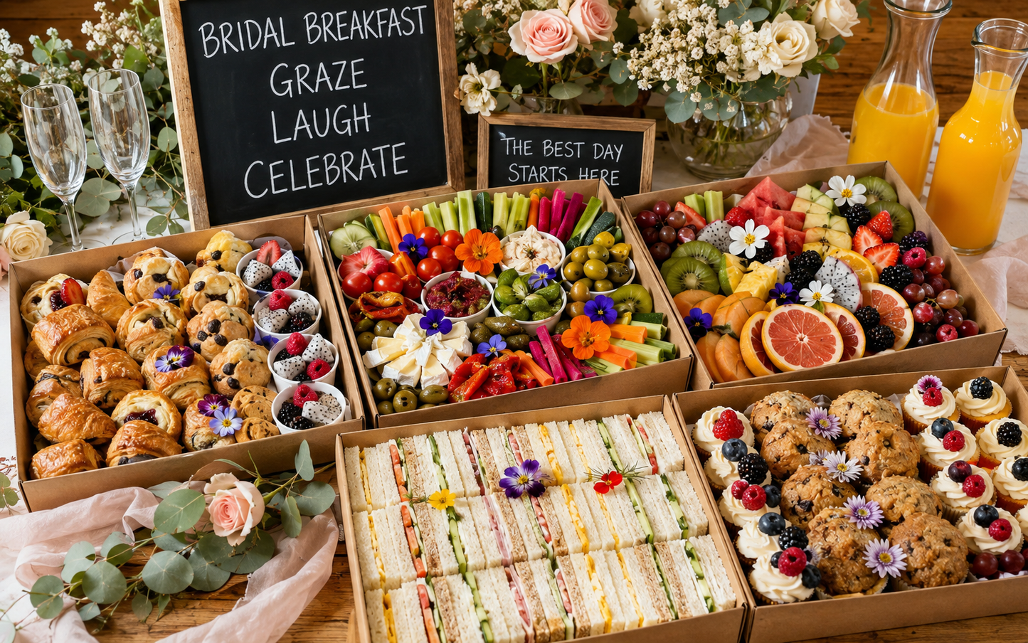 Bridal Party Grazing Breakfast | Gold Coast