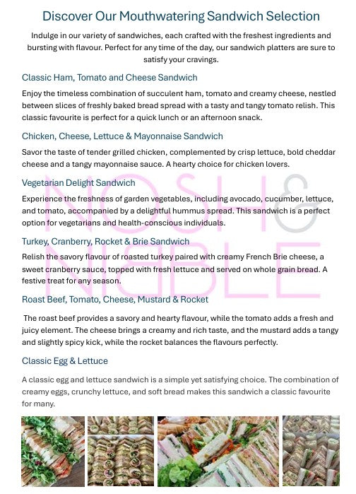 Wraps and Sandwiches - 12 - Nosh & Nibble