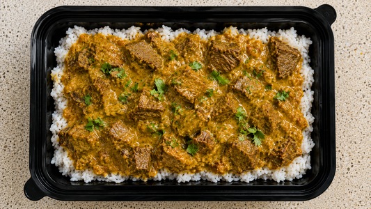 Slow-Cooked Beef Korma & Rice | Pretty Little Hot Bowl