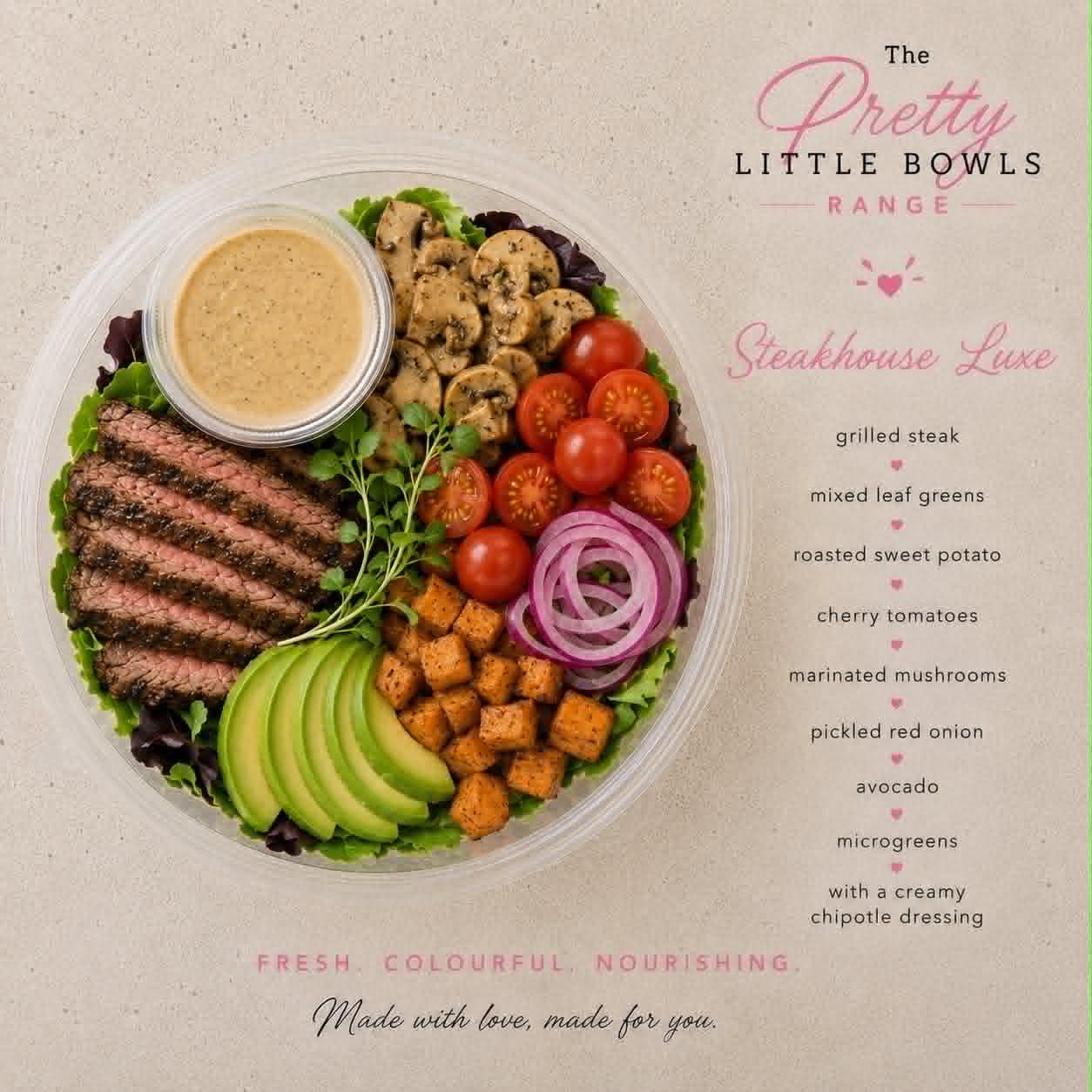 Steakhouse Protein Salad Bowl.