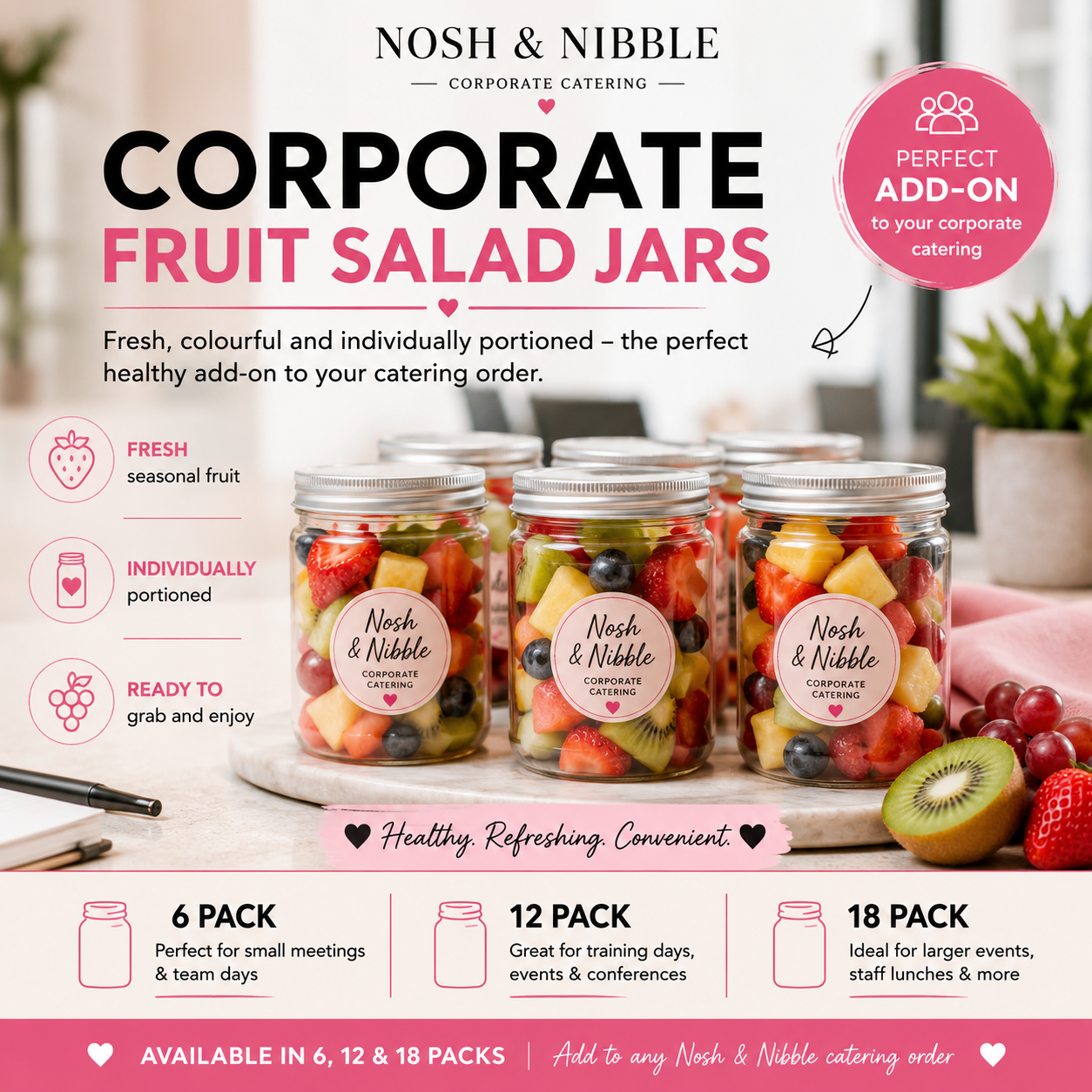 Corporate Fruit Salad Jars