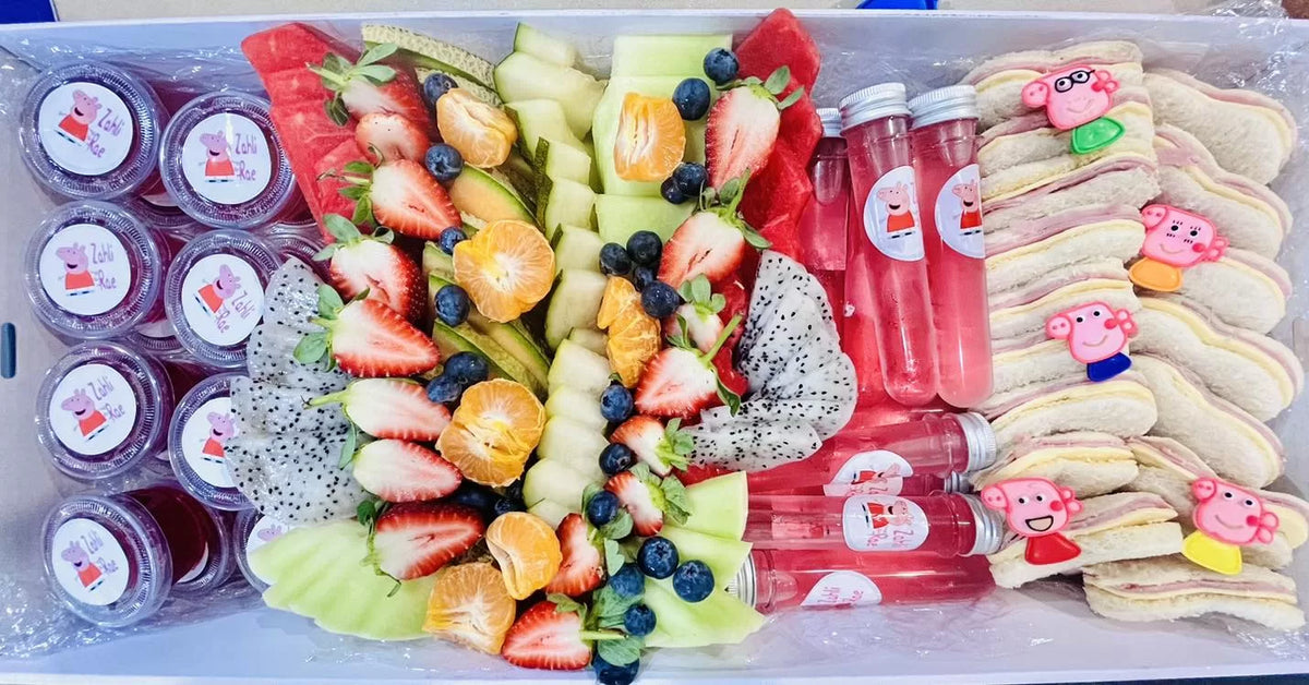 Kids themed grazing board – Peppa Pig