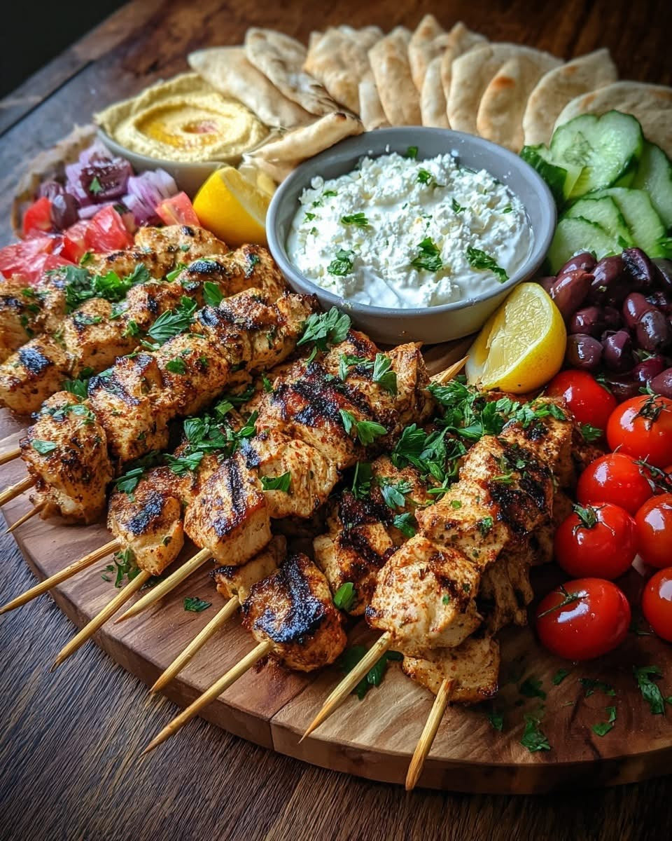 Mediterranean Chicken Skewer Platter - Serves 12-15