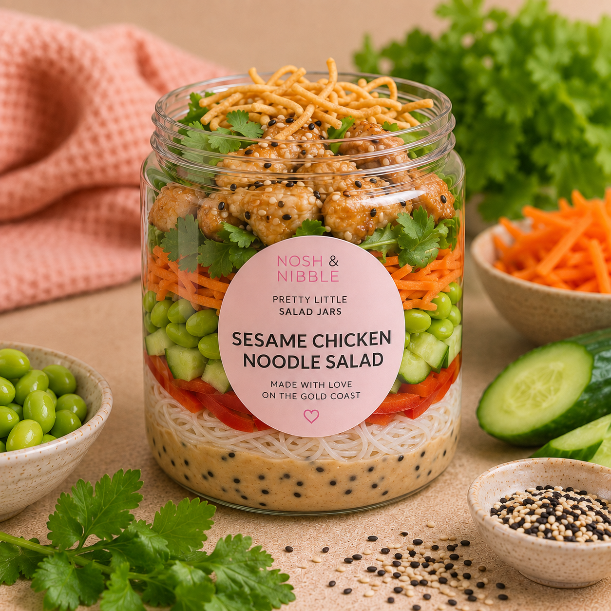 Sesame Chicken Salad Jar